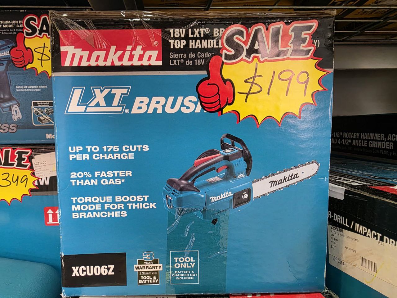 Motosierra Inalámbrica Makita 18V LXT Brushless XCU06Z