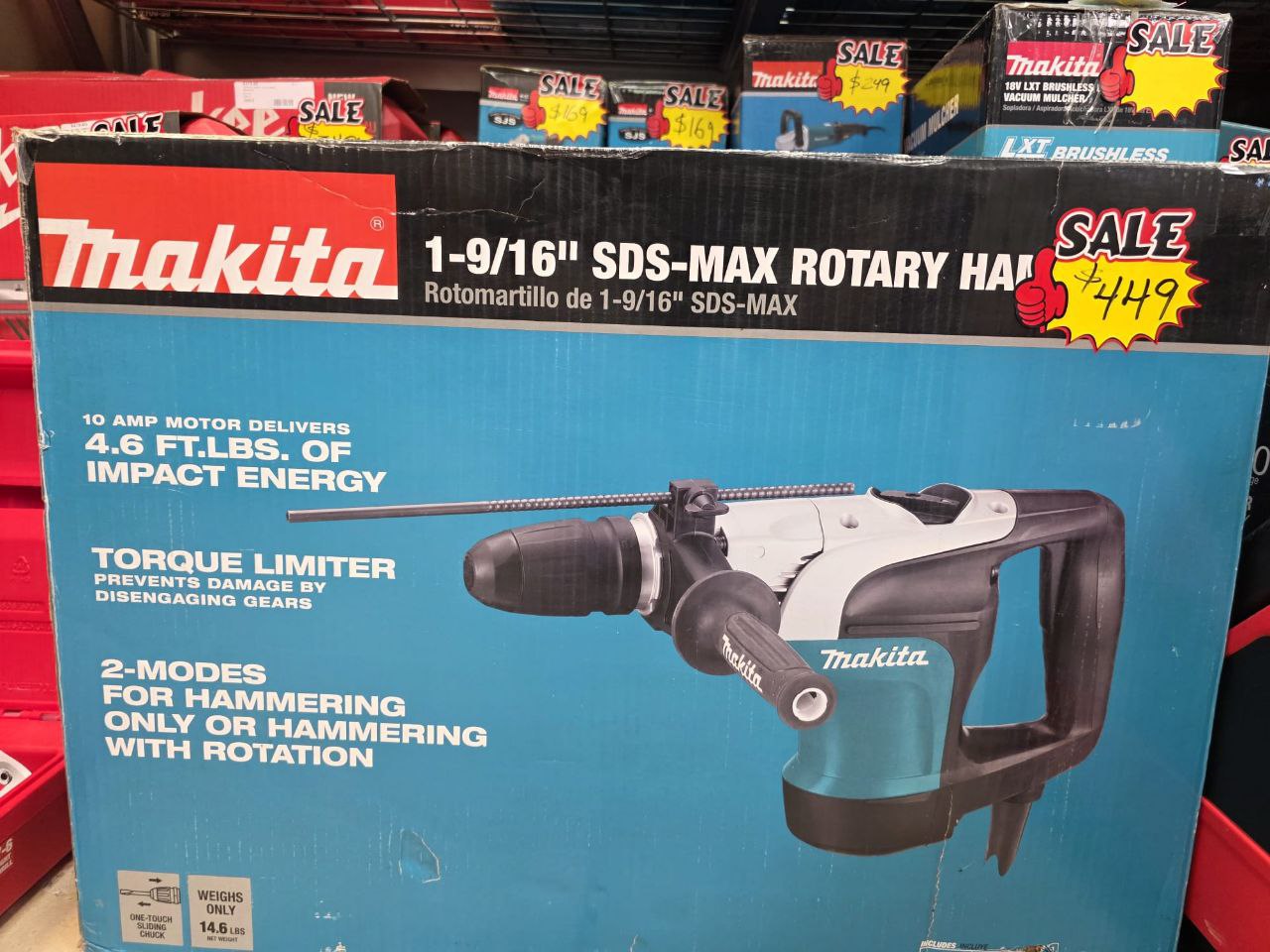 Rotomartillo SDS-MAX 1-9/16” Makita