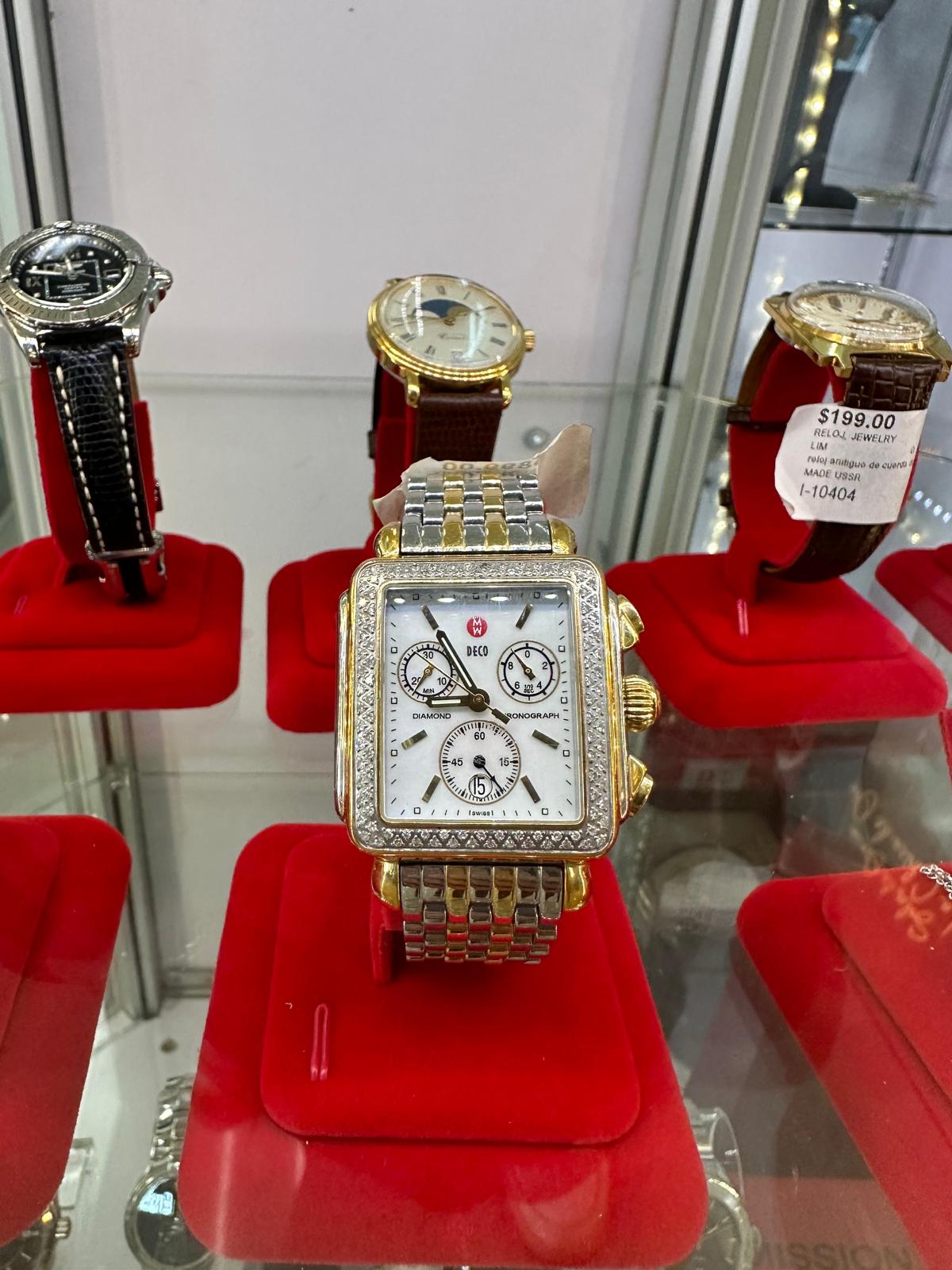 Reloj Michelle deco diamantes $499 preowned Woman size