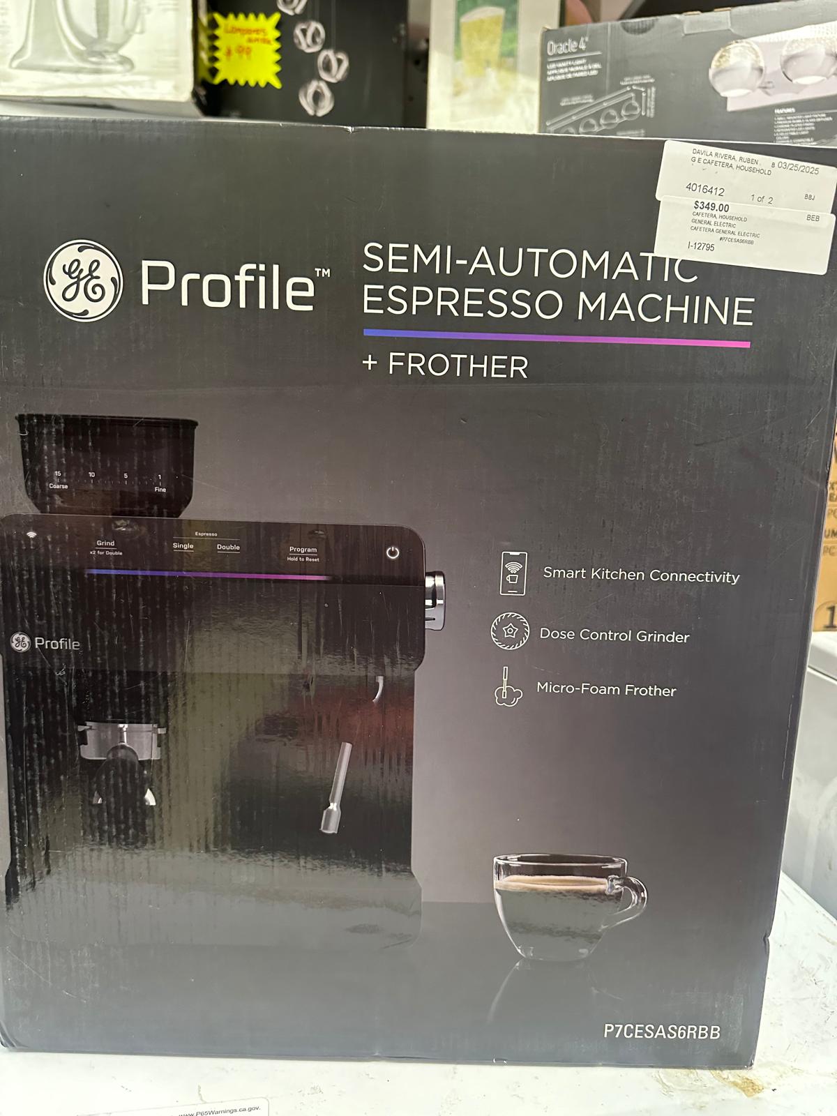GE Profile Cafetera Espresso Semi-Automática