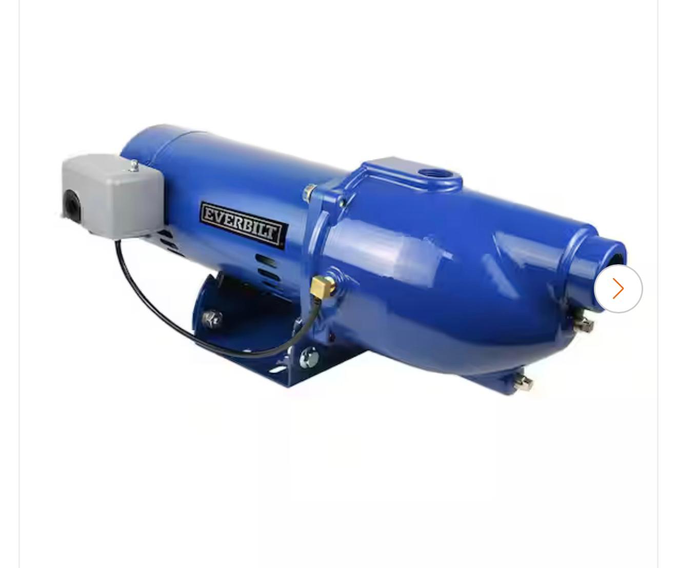 1/2 HP Cast Iron Shallow Well Jet Pump $349 Reg $587
