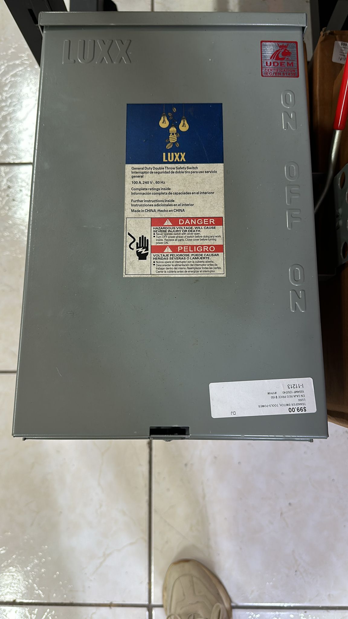 Transfer switch 100 amp $69  Reg $120