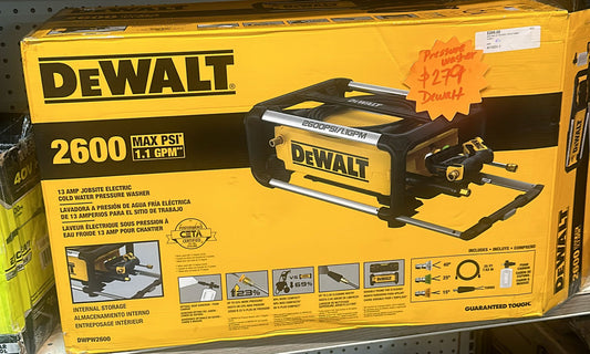 Hidrolavadora DEWALT 2600 PSI / 1.1 GPM