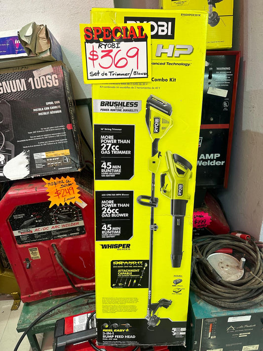 Set RYOBI Trimmer + Blower – Combo 40V