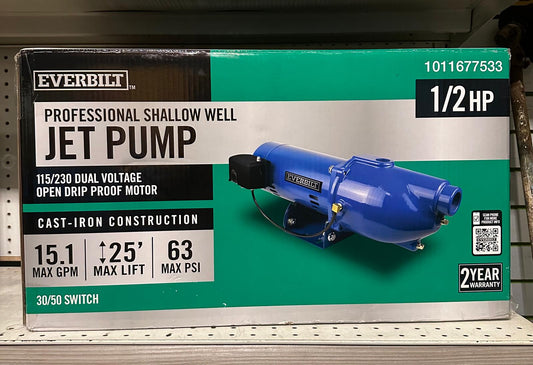 Bomba Jet Profesional para Pozo Somero - Marca EVERBILT