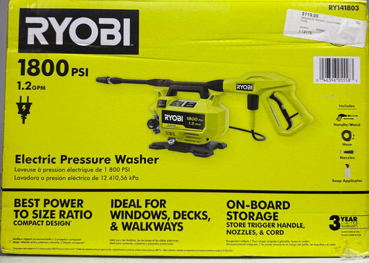 Pressure Washer 1800psi $89 Reg $150 qty 4