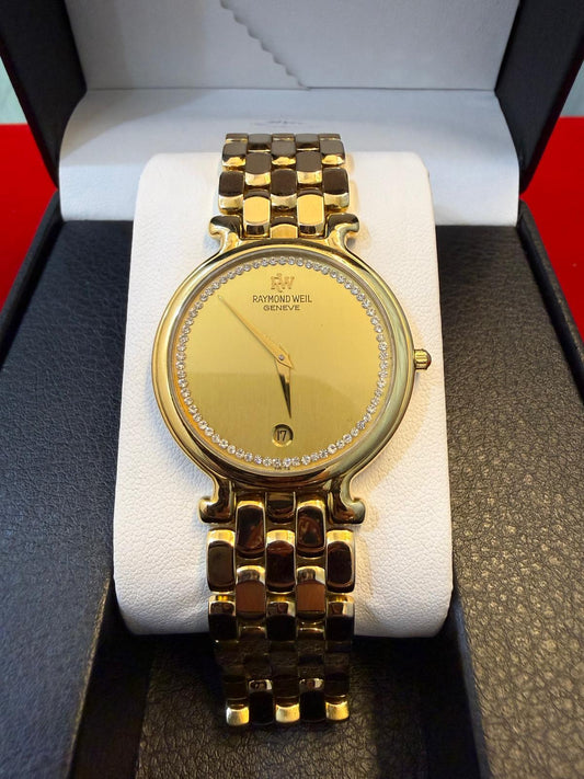 Raymond Weil Diamonds 36mm  18kt Goldplated