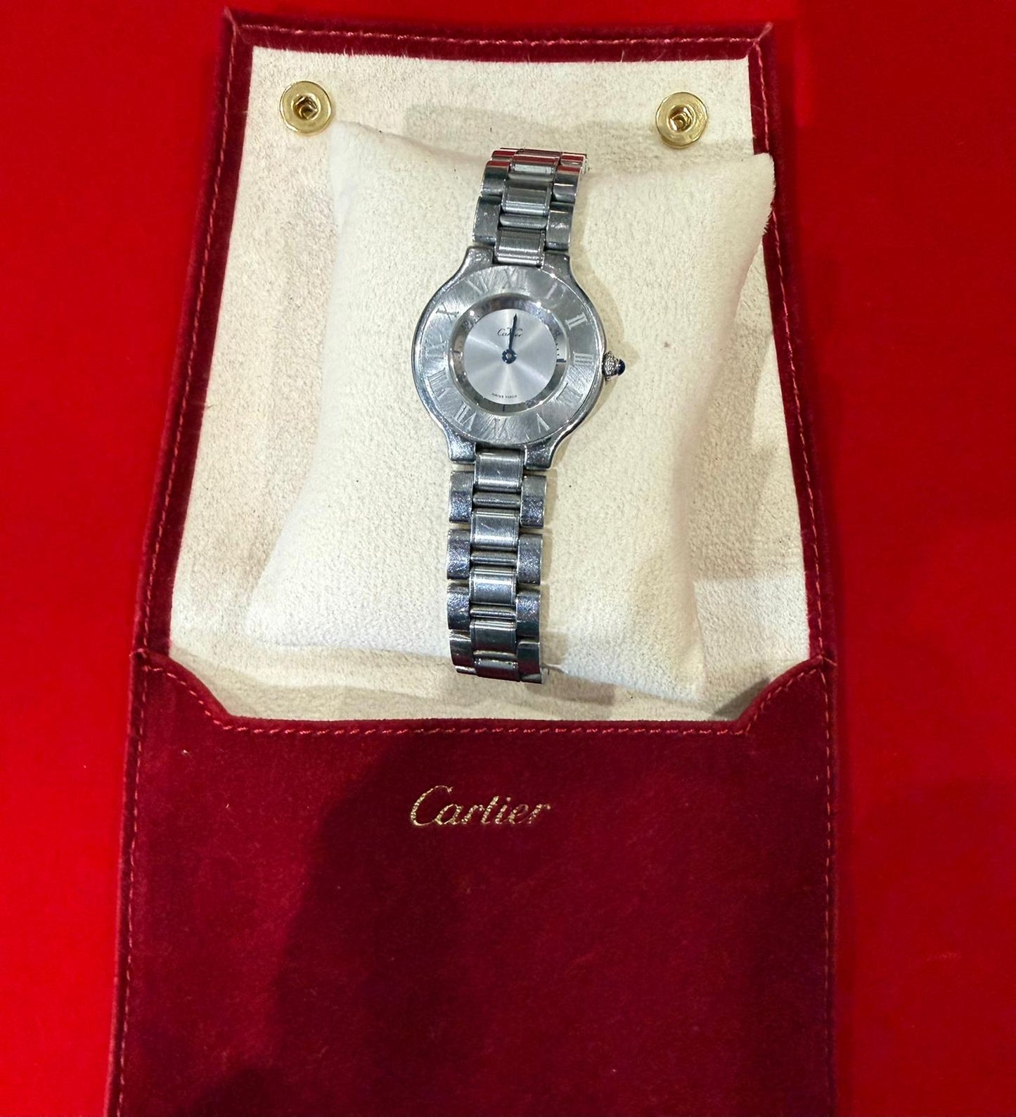 Cartier Must de Cartier 1330 Steel Quartz Ladies Classy Vintage 32mm