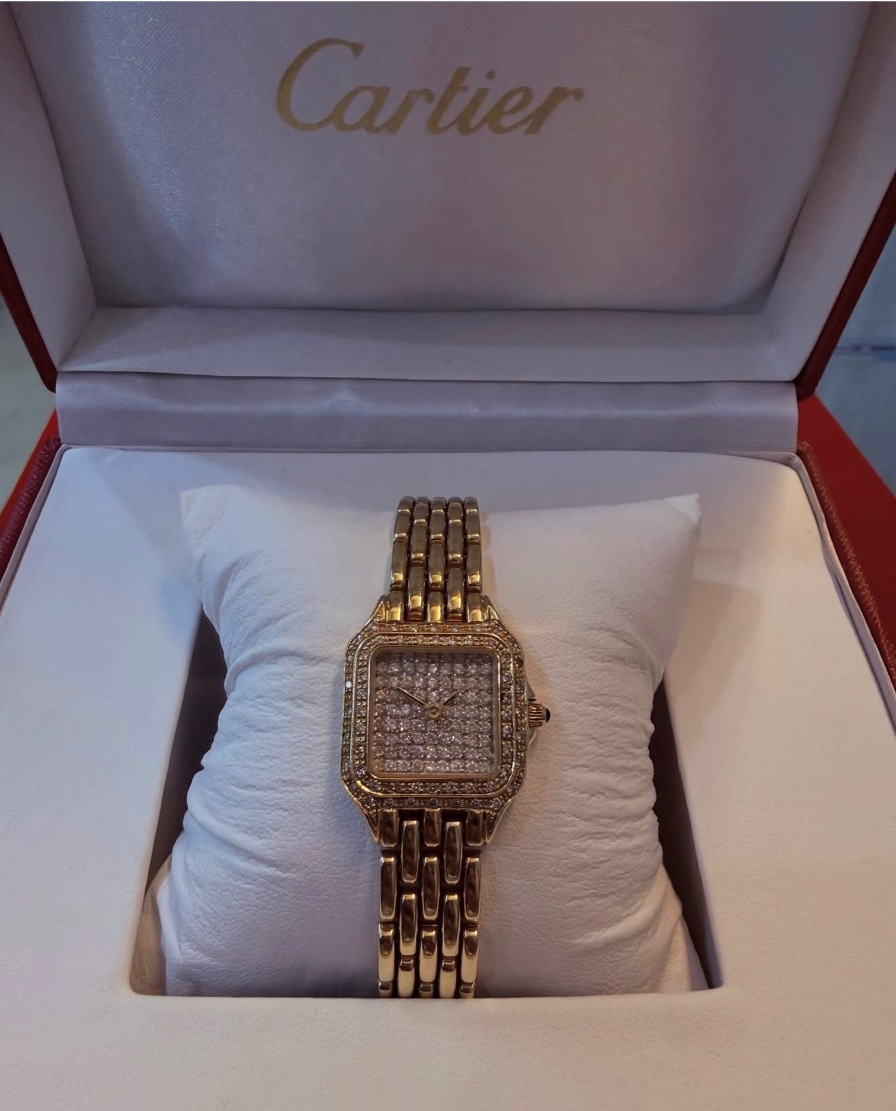 Reloj Cartier Style Oro 14KT y diamantes 💎 40g