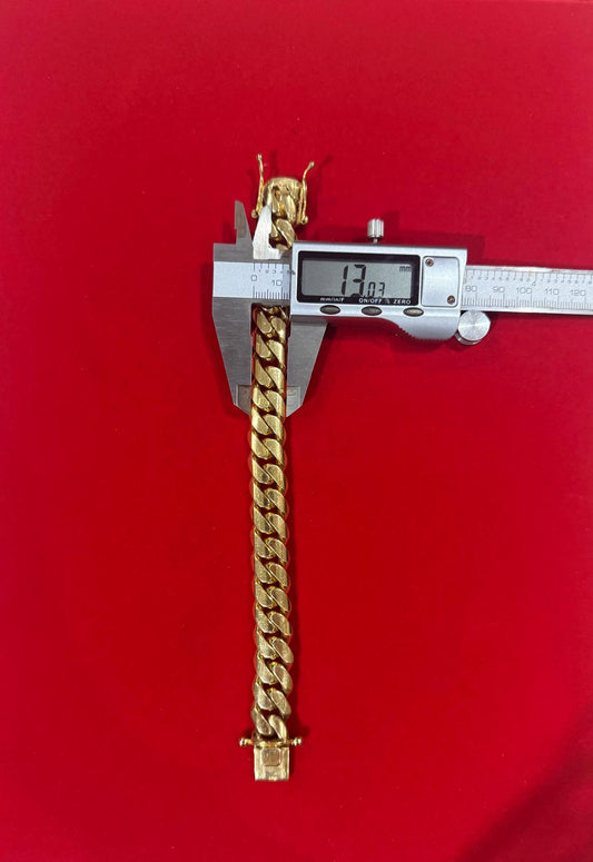 Pulsera SquareCuban Oro y diamantes 💎