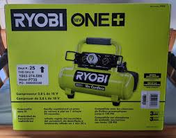 $99 compresor Ryobi p739 en caja