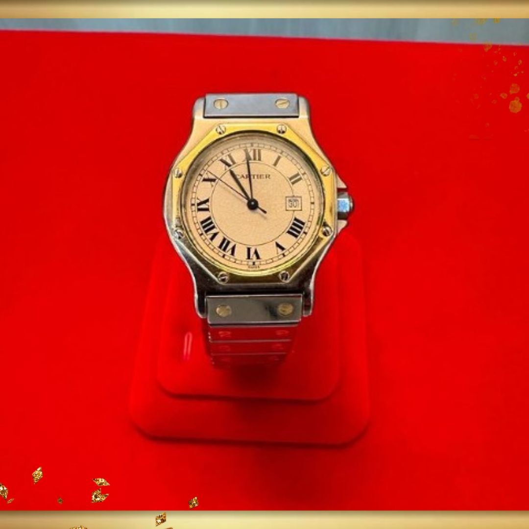 Cartier Octagonal Vintage Steel and Gold 14kt $1,199 Reg $2,000